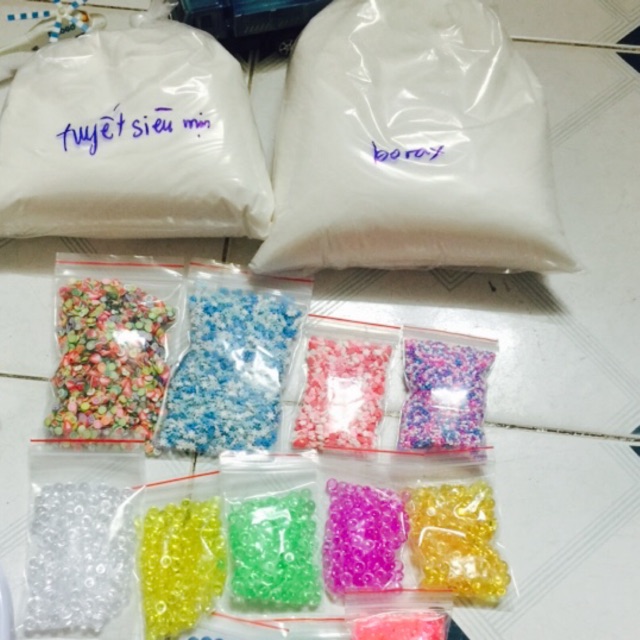 Tuyết siêu mịn borax cốm nail fishbowl