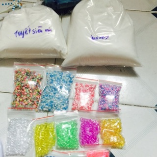 Tuyết siêu mịn borax cốm nail fishbowl