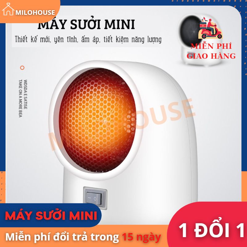 Quạt sưởi mini để bàn, Máy sưởi mini để bàn yên tĩnh nhỏ gọn công suất 400w