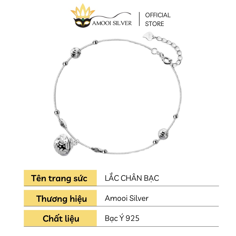 Lắc chân bạc S925 trái châu - Amooi Silver AC30