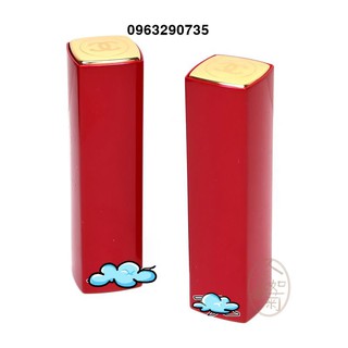 Vỏ son bấm vuông đen vàng
