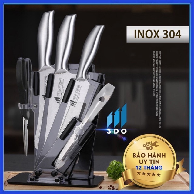 BỘ DAO LÀM BẾP 5 MÓN 3DO INOXX