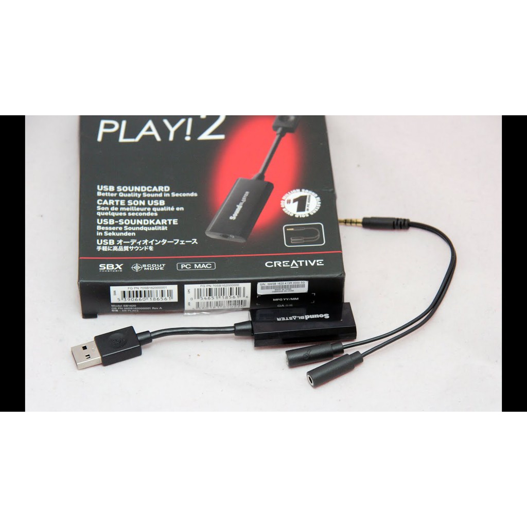 Card Âm Thanh Soundcard Creative Sound Blaster Play! 3 - Hàng Chính Hãng