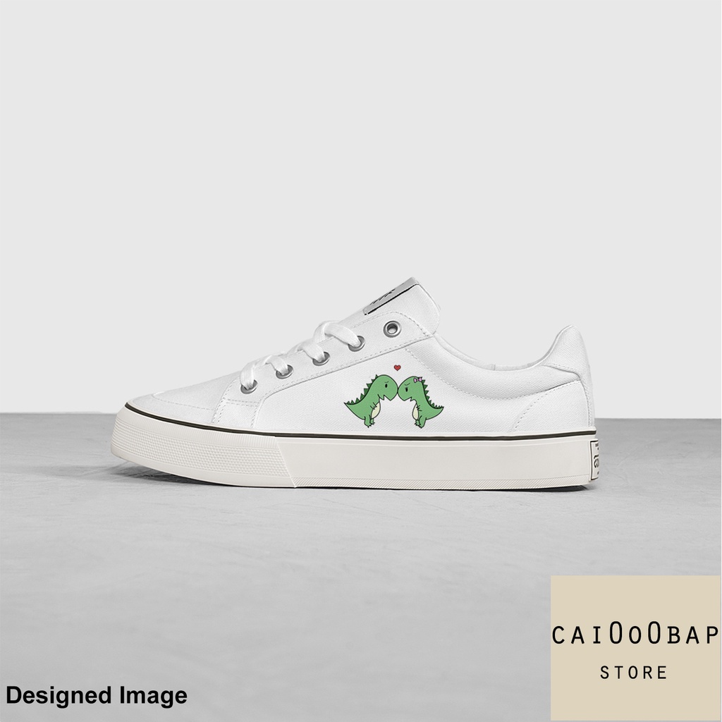 Giày Sneaker Trắng (hãng Ananas) Cổ Thấp Caibapstore Custom theo Mẫu Sẵn.