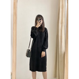 Váy len chất dày dáng dài