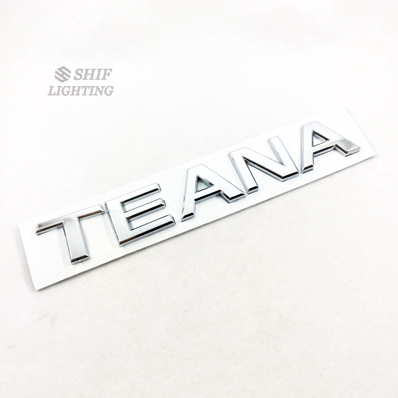 Sticker trang trí ô tô bằng ABS mạ chrome in chữ TEANA cho xe NISSAN