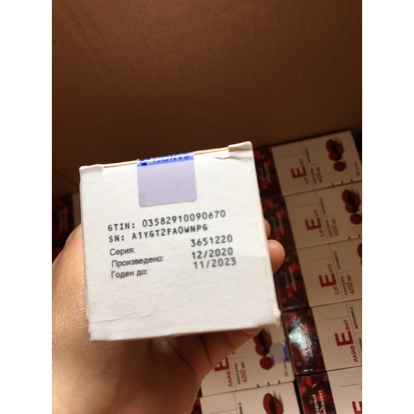 Vitamin E 400mg đỏ Nga chai thủy tinh Lifevit loại tốt nhất thị trường hộp 30 viên