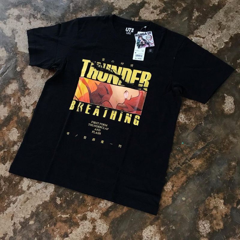 Áo thun Uniqlo DEMON SLAYER THUNDER BREATHING PREMIUM