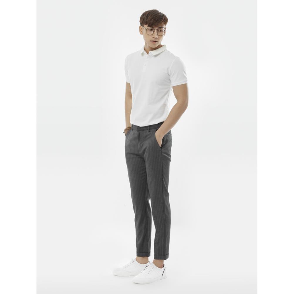 Quần Tây Nam Kẻ Sọc Đẹp 4MEN QT150 Form Slim-Cropped, Vải Cao Cấp