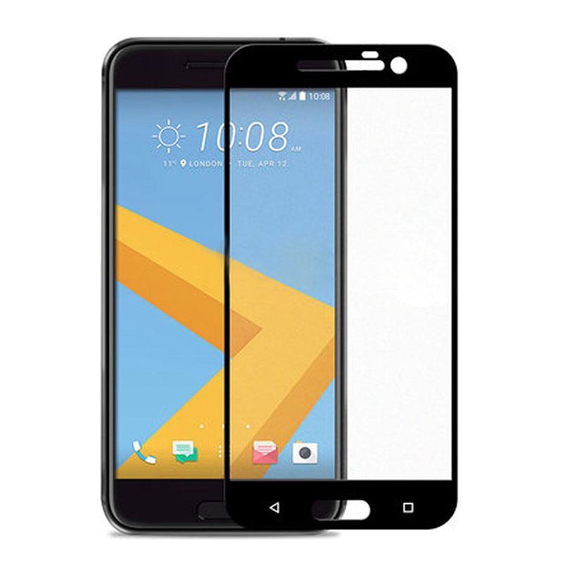 For HTC 10 Screen Protector FULL 3D Edge to Edge Coverage Tempered Glass Black