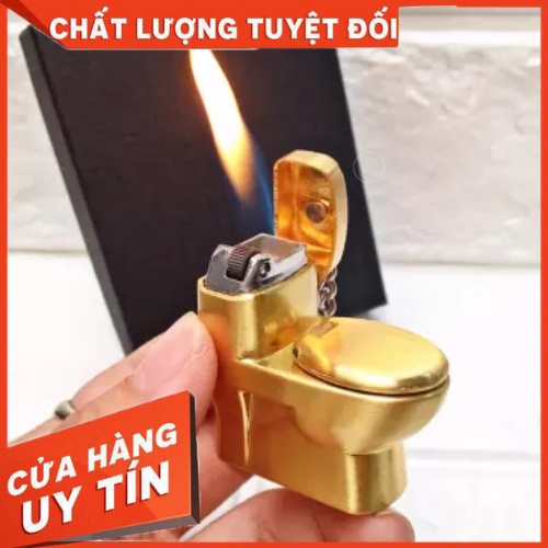 𝘽𝙖̣̂𝙩-𝙇𝙪̛̉𝙖 Độc Lạ Hột-𝙌𝙪𝙚̣𝙩 𝑔𝑎𝑠 hình BỒN CẦU nhỏ gọn hợp kim nguyên khối cao cấp