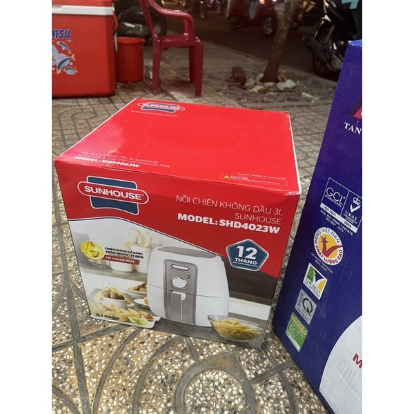 Nồi chiên không dầu Sunhouse SHD4023W 3 lít công suất 1500W - Hàng chính hãng BH 12 tháng