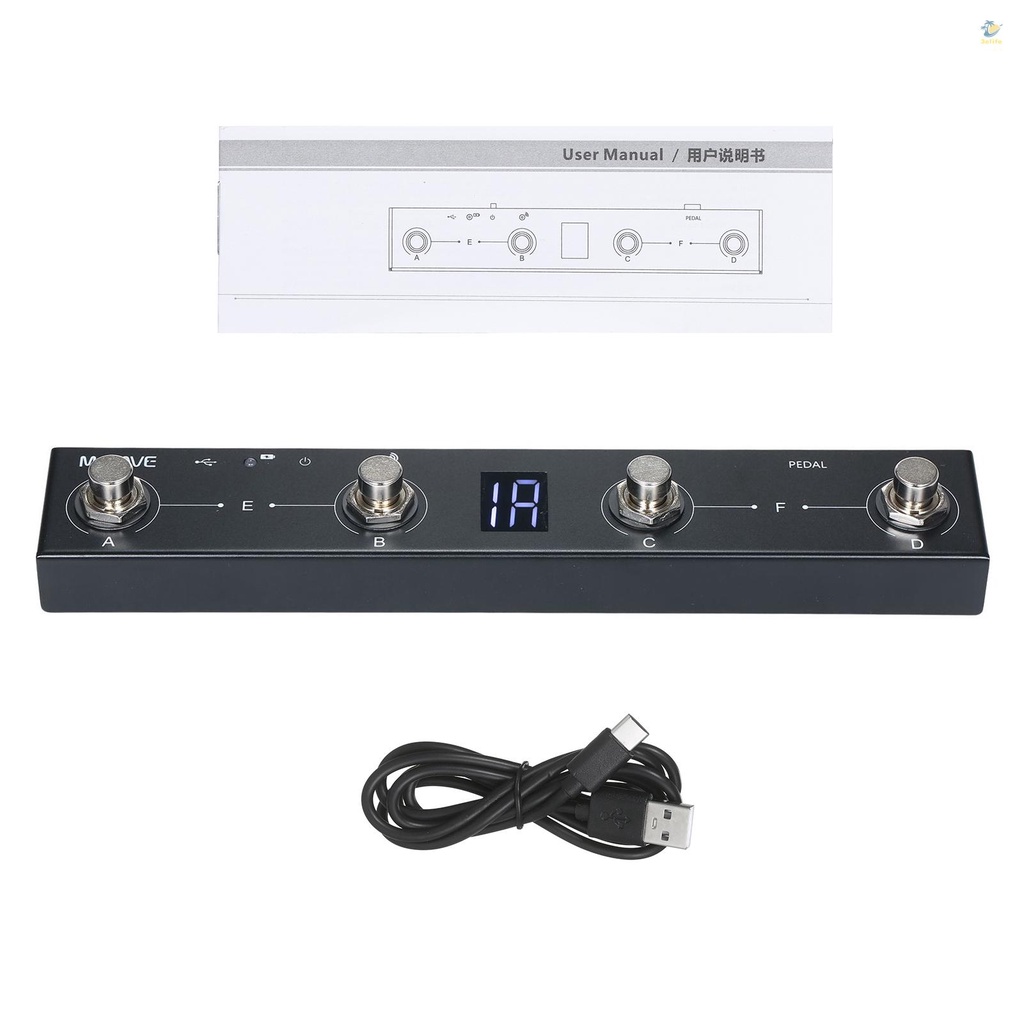 Bộ Điều Khiển Bàn Đạp Chân Không Dây 4 Nút Bấm Mini M-VAVE Chocolate BT