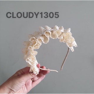 Cài tóc/ Bờm tóc ren nhúng công chúa (có ảnh bé đeo)