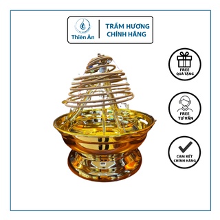 NHANG VÒNG TRẦM 24H - ĐẾ ĐỐT NHANG MẠ VÀNG