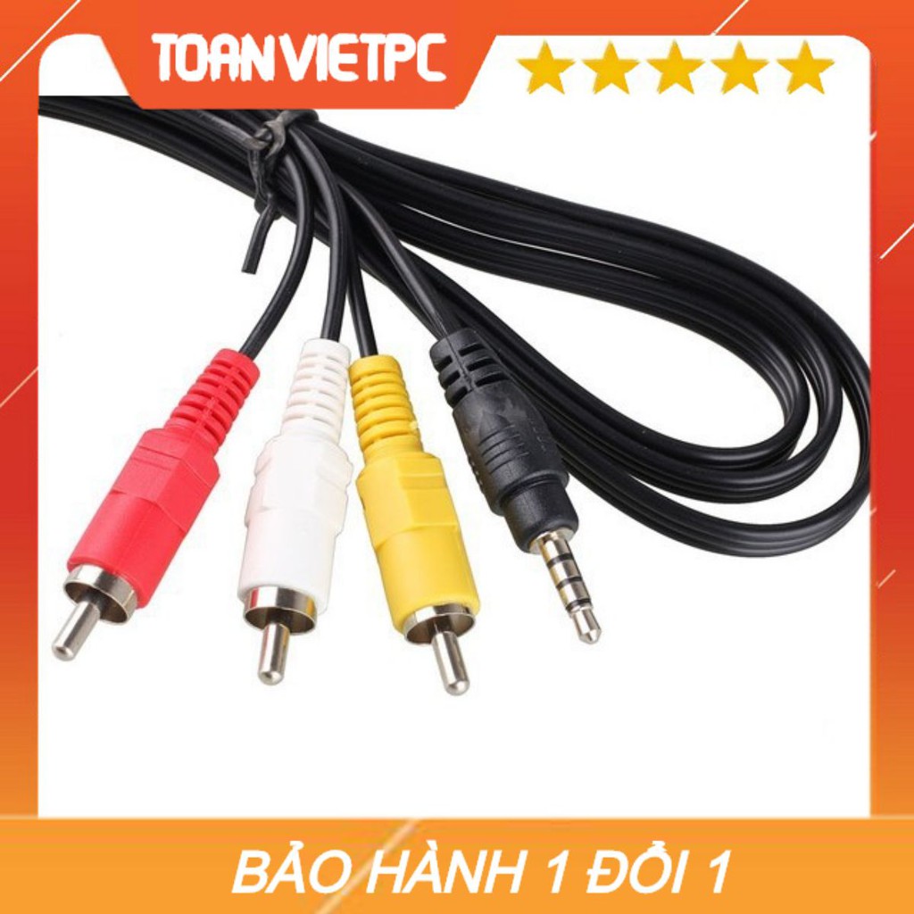 Dây loa 1 ra 3 đầu hoa sen dài 1,5m Dùng cho loa kéo, âm ly Kết nối máy tính điện thoại tiện lợi nhanh chóng