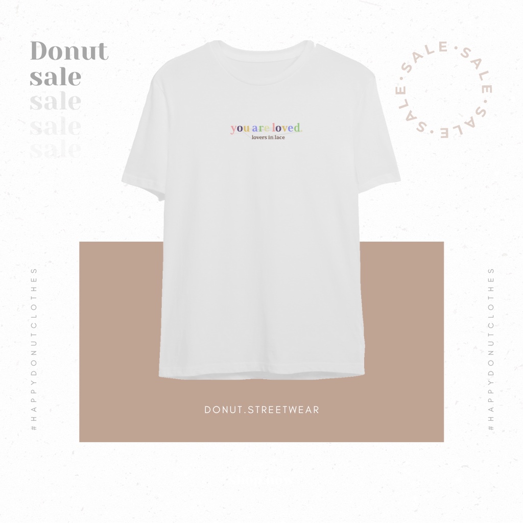 Áo thun thêu cotton unisex You Are Loved