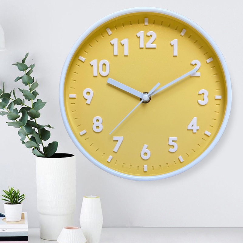 Đồng Hồ Treo Tường Hình Tròn 8 inch Thiết Kế Đơn Giản Hiện Đại Thời Trang