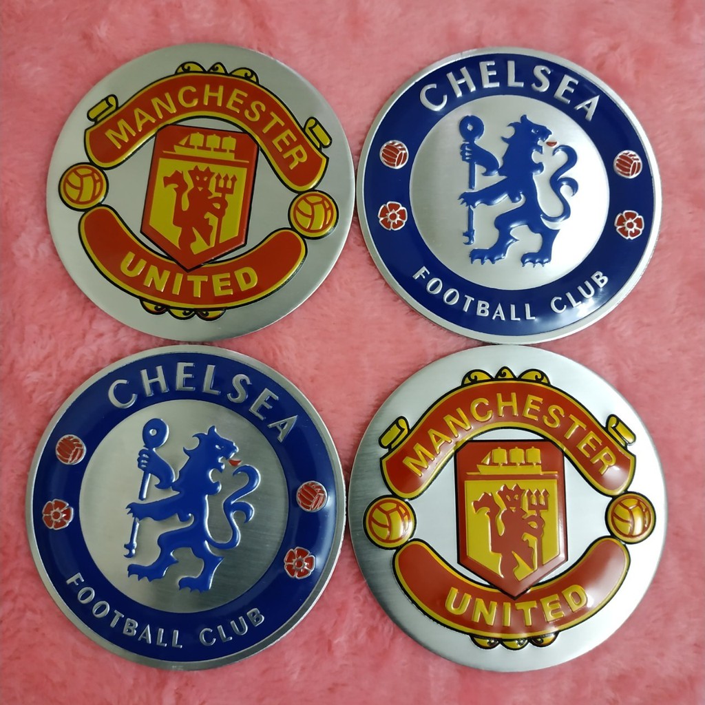 Logo Nhôm dán xe huy hiệu đội bóng Chelsea Manchester Cực Chất