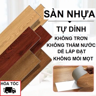 Sàn Nhựa Giả Gỗ Tự Dán Sẵn Keo, Kích Thước 91.5x15.4