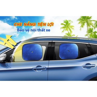 tấm che nắng cửa bên ô tô, che nắng bạc phản quang - núm hút chân không