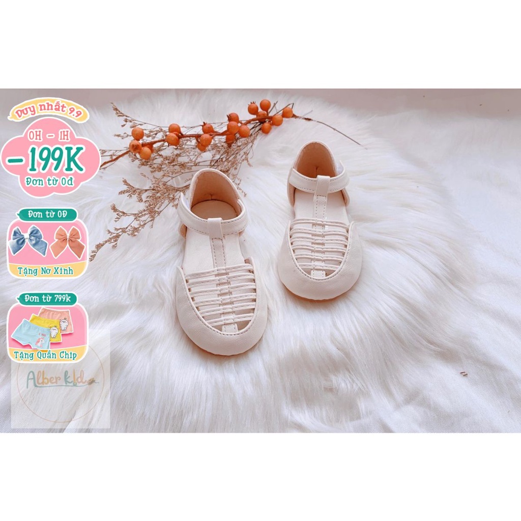 Giày cho bé gái ALBERKIDS búp bê vintage ĐẾ TRẮNG cho trẻ em siêu xinh cho bé gái từ 2,3,4,5,6,7,8,9,10,11,12 tuổi