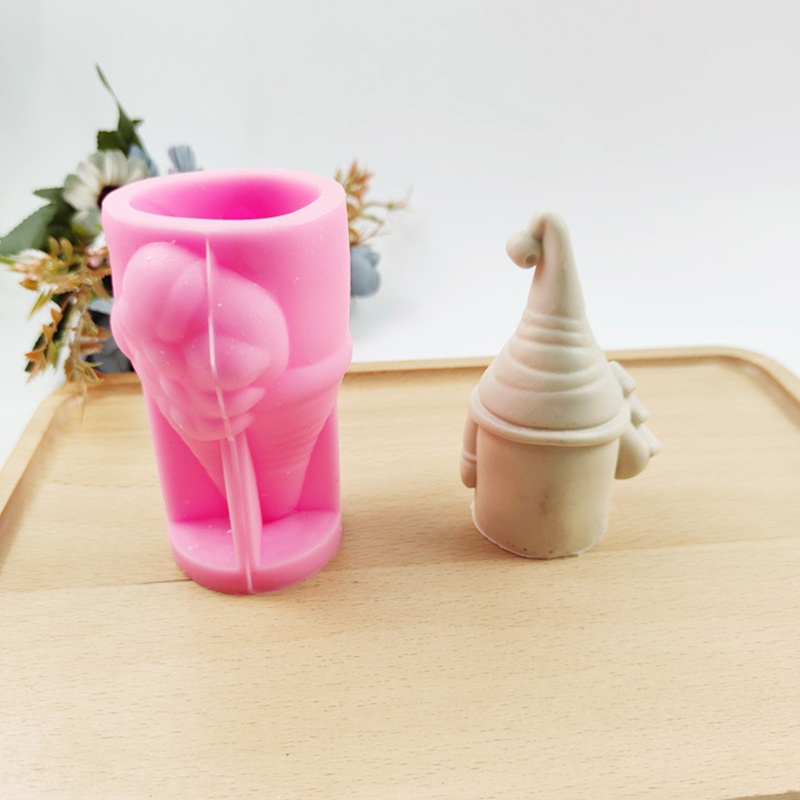 Khuôn Silicone Làm Xà Phòng Đất Sét Hình Ông Già Noel