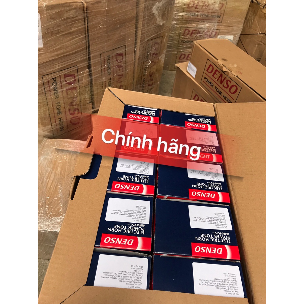 Còi sên, CÒI ĐĨA Denso chính hãng - Giắc bát đầy đủ - bảo hành 12 tháng