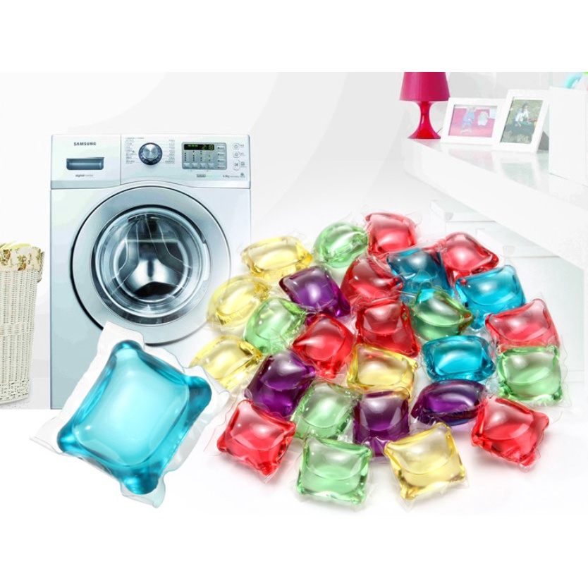 [HCM] Viên Giặt Xả Quần Áo  Đa Năng 3IN1 Thay Thế Bột Giặt Cực Tiện Lợi Hộp 30 Viên Giặt Quần Áo Siêu Sạch Siêu Thơm