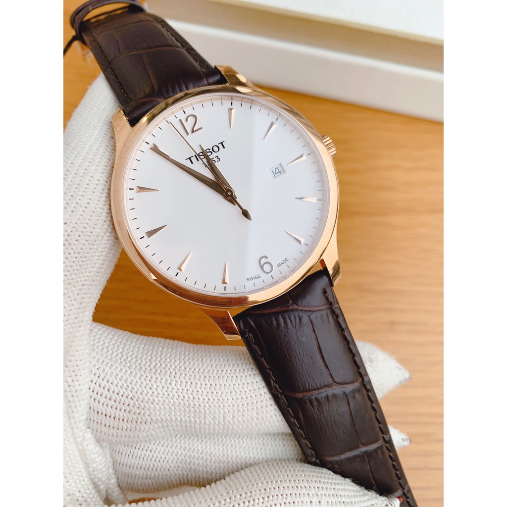 Đồng hồ nam chính hãng Tissot Tradition T063.610.36.037.00 (T0636103603700) - Máy Quartz Pin - Kính Sapphire