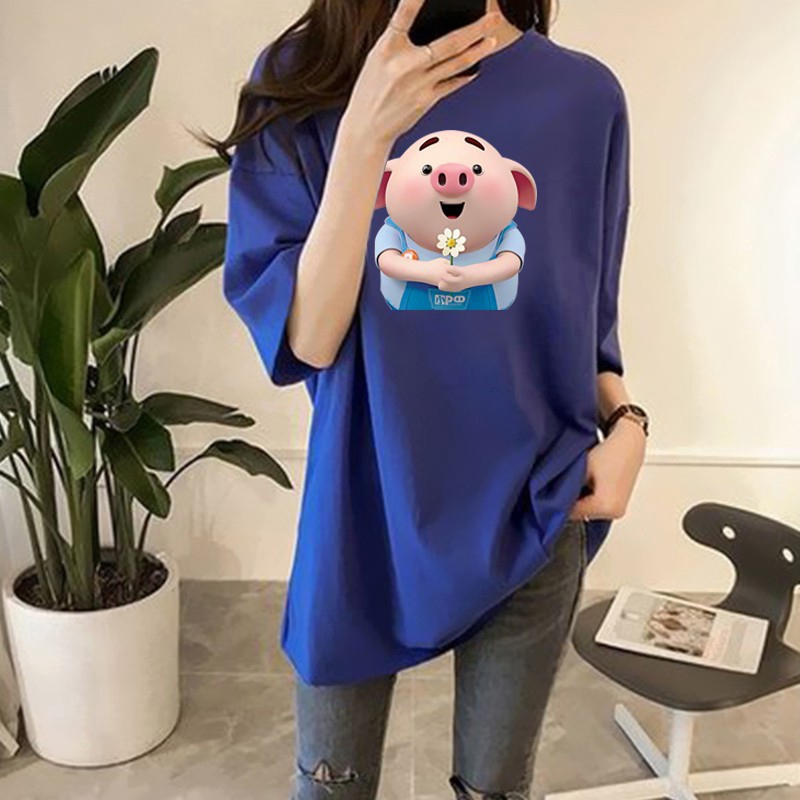 NRVP Áo thun cổ tròn ngắn tay in họa tiết thời trang mùa hè 2020 dễ thương