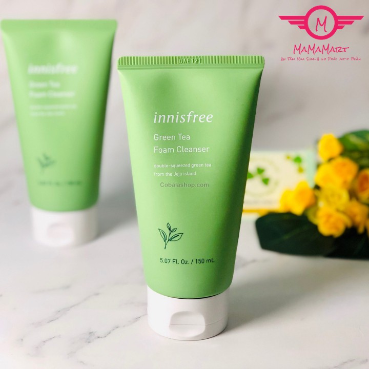 Sữa rửa mặt Innisfree trà xanh (Green tea cleansing foam) 150ml, dành cho da dầu,da mụn,làm sạch sâu,dưỡng ẩm (Hàn Quốc) | BigBuy360 - bigbuy360.vn