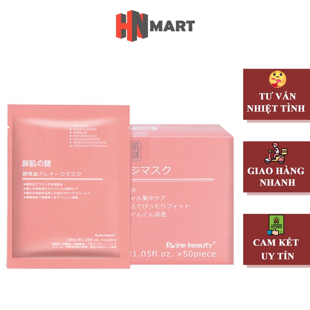 Mặt nạ nhau thai cừu cuống rốn tế bào gốc Nhật Bản Rwine Beauty  dưỡng da, cung cấp độ ẩm, tái tạo collagen MN01