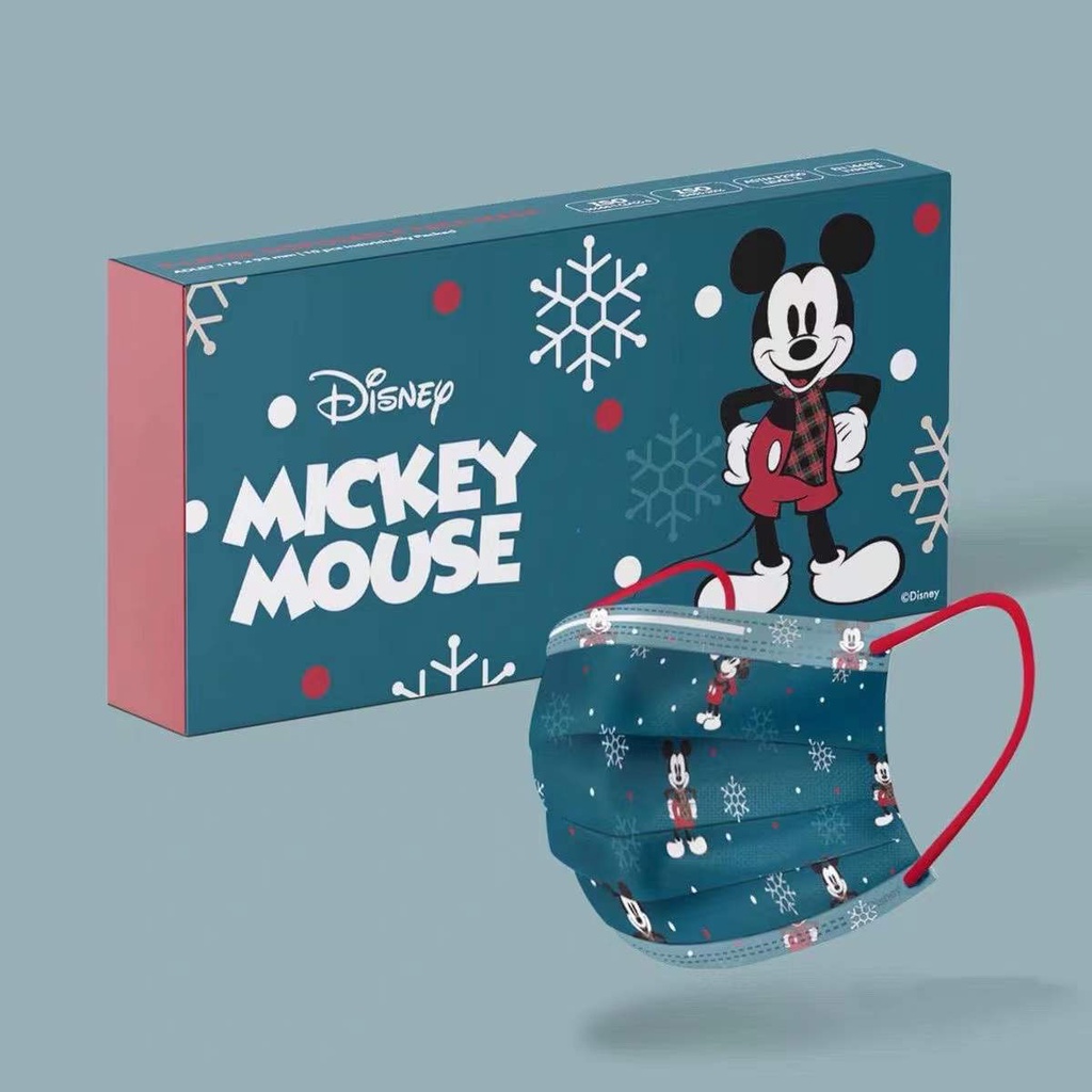 Set 20-100 Khẩu Trang 4 Lớp Chống Bụi Thoáng Khí Có Thể Tái Sử Dụng In Hình Chuột Mickey Disney