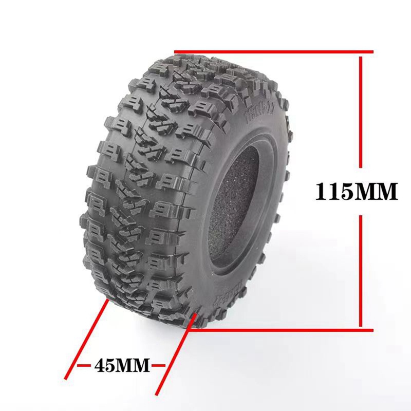 Set 4 Bánh Xe Cao Su 115MM 2.2 Cho Xe Điều Khiển Từ Xa Axial Wraith SCX10 Capra Traxxas TRX4 TRX6 D90 1 / 10
