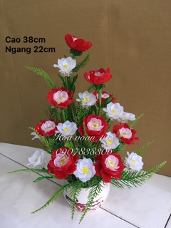 Châu hoa pha lê để bàn 159k