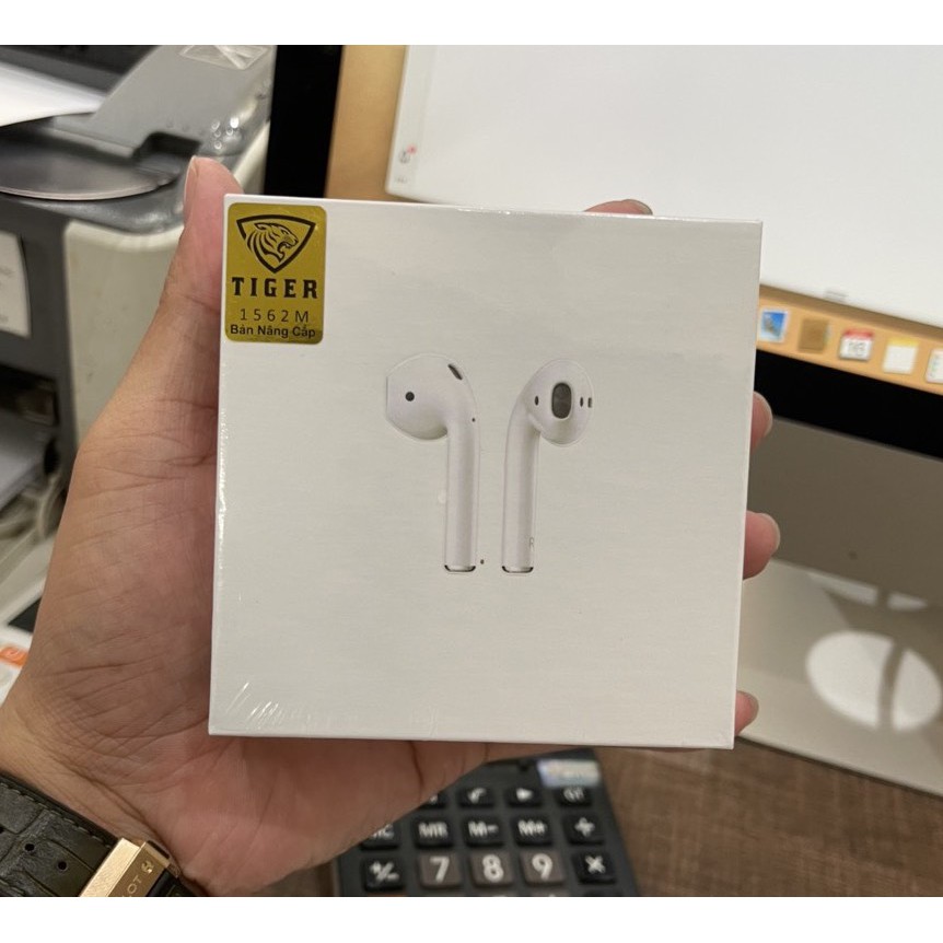 [Mã SKAMA07 giảm 8% đơn 250k]Tai Nghe Bluetooth Airpods 2 Tiger Tem Vàng Định Vị - Đổi Tên - Cảm Biến - Setting Cảm Ứng