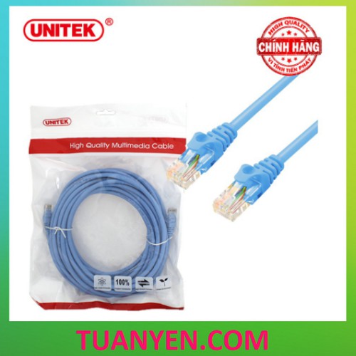 DÂY MẠNG CAT6E Unitek Bấm Sẵn 2 đầu ,2m,3m,5m ,10m 15m 20m - Dây Cáp mạng lan chính hãng