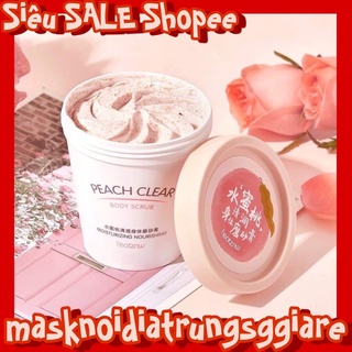 KEM TẨY TẾ BÀO CHẾT CÓ HẠT body TỪ QUẢ ĐÀO, dưỡng da tẩy ,chăm sóc da ice cream  Peach 200g