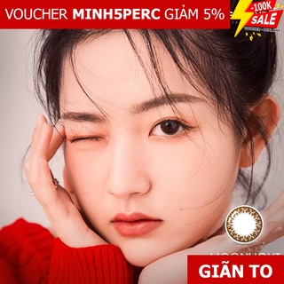 [GIÁ TỐT] Contact Lens màu nâu Moonlight Choco (Cận 0-6) - Kính giãn tròng (GDia 14.5) - Đeo 8h/ngày - HSD 6 tháng