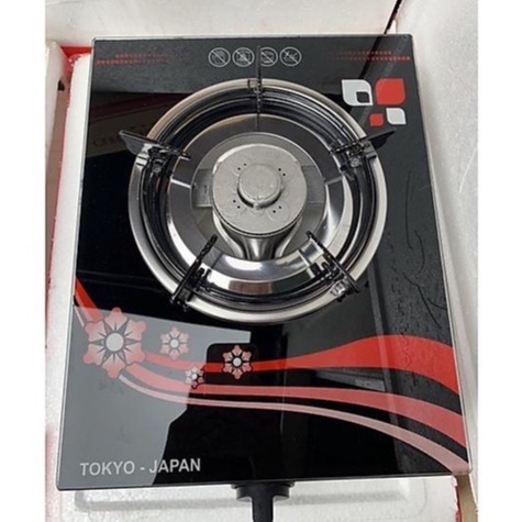 Bếp Ga Đơn Mặt Kính Giá Rẻ + Van Nasonal + Dây gas Hàn Quốc