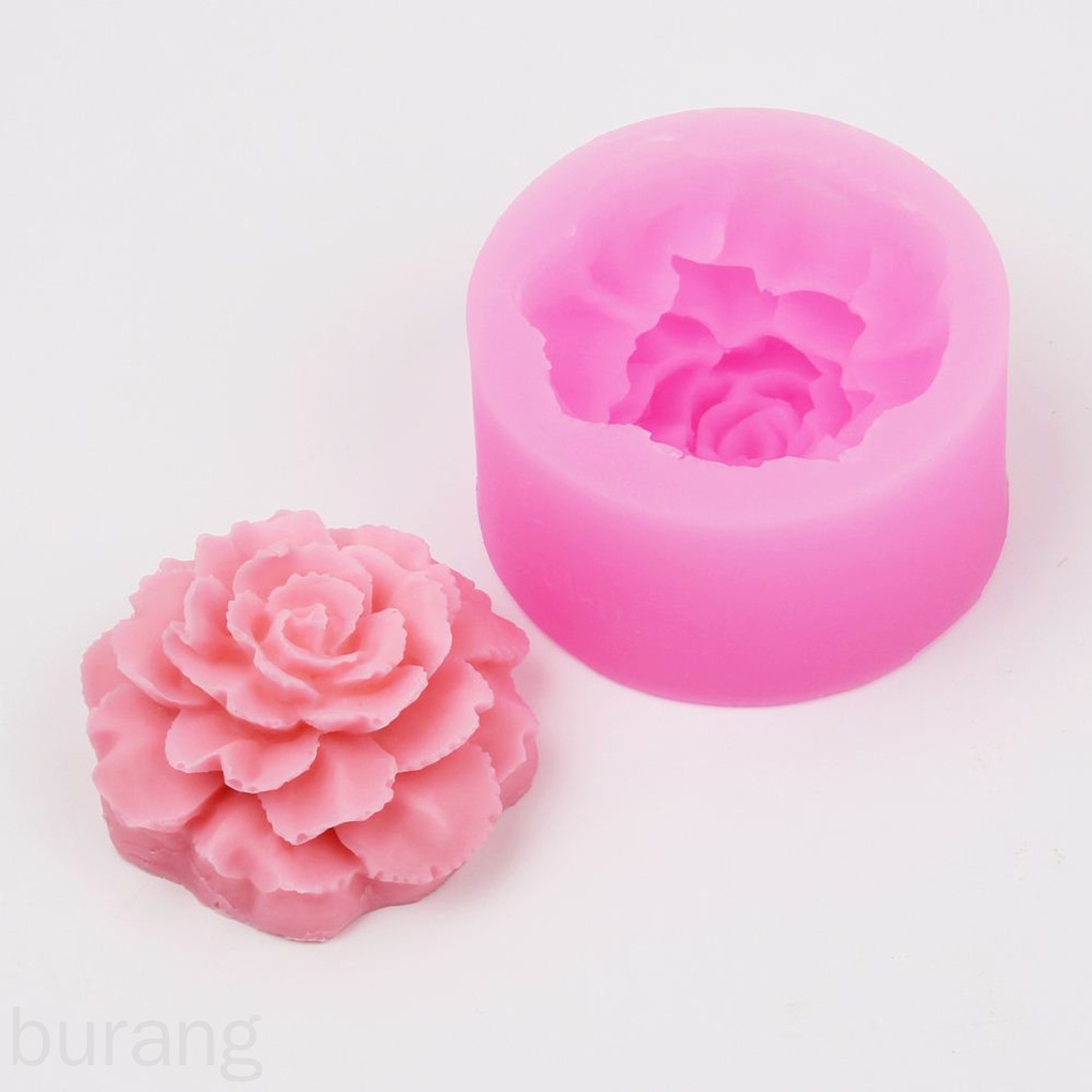 Khuôn Silicone Cấp Thực Phẩm Hình Bông Hoa 3d Làm Xà Phòng / Bánh / Xà Phòng