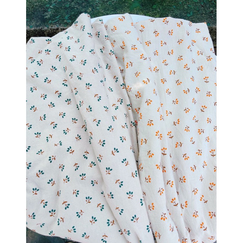 Thô đũi mẫu thiết kế riêng hoa nguyệt quế 100% cotton