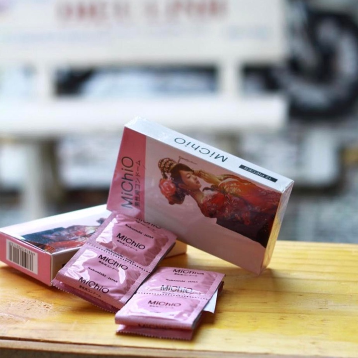 Bao Cao Su Michio - Bcs Siêu Mỏng, Gân Gai & Nhiều Gel Bôi Trơn, Cho Cảm Giác Mới Lạ Khi Lâm Trận