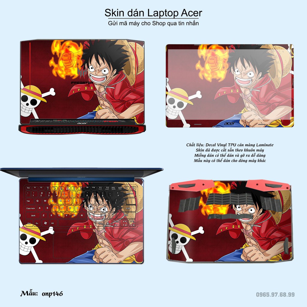 Skin dán Laptop Acer in hình One Piece _nhiều mẫu 18 (inbox mã máy cho Shop)