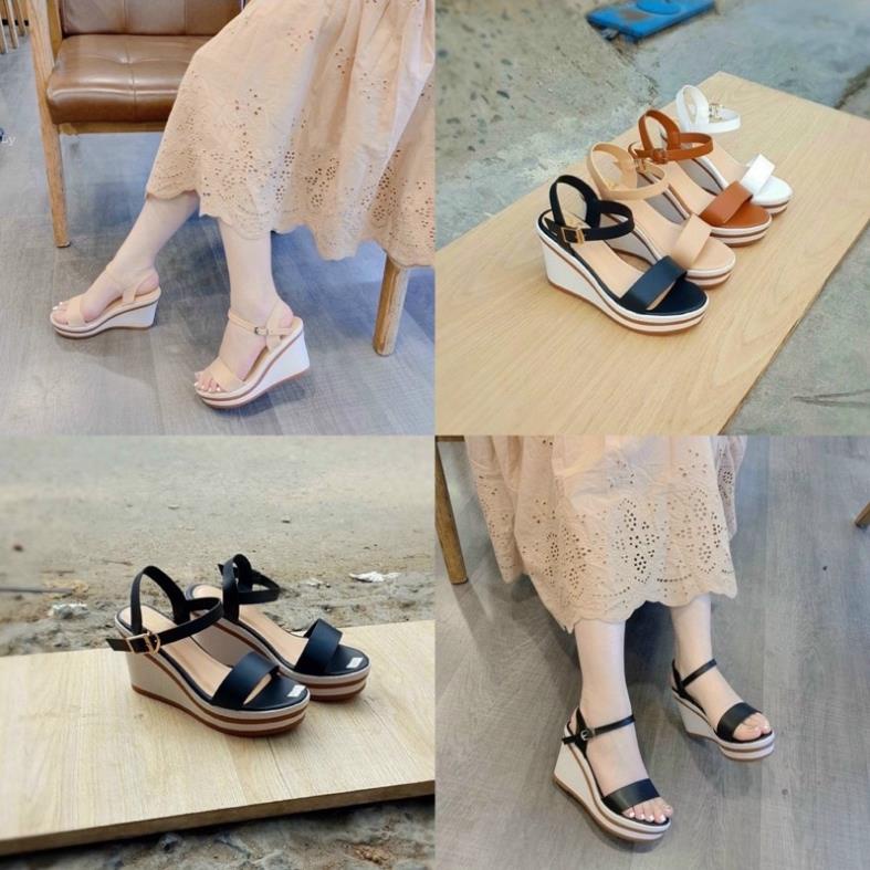 ℘ Xuồng đi du lịch đi biển quai ngang cực xinh cực sang . Dép quai hậu Lici Shoes ℘