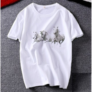 Áo thun Cotton Unisex - 12 Con Giáp - Tuổi Ngọ - Bạch mã phi nước đại