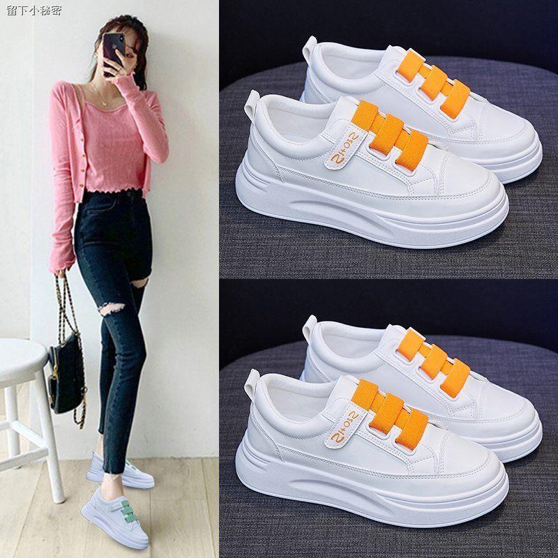 Giày Thể Thao Da Đế Dày Phối Khóa Dán Kiểu Đường Phố Cá Tính Cho Nữ | BigBuy360 - bigbuy360.vn