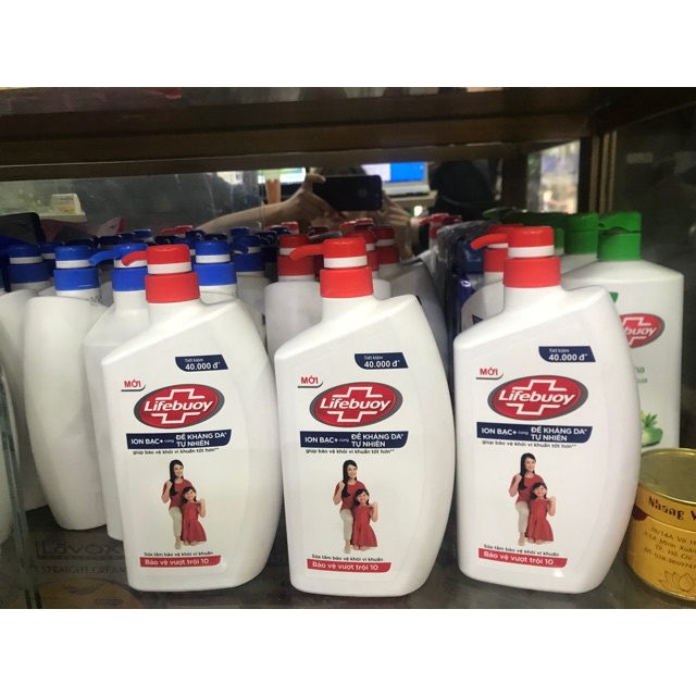 Sữa tắm Lifebuoy bảo vệ vượt trội 10 chai 850g (833ml)