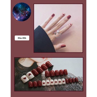 Set 24 móng tay giả họa tiết 3D độc đáo